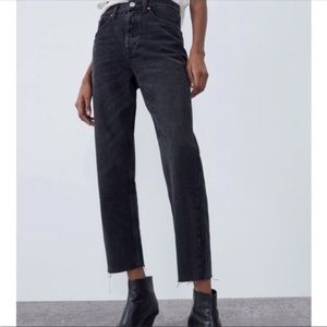 Zara Hi-Rise Straight Leg Jeans